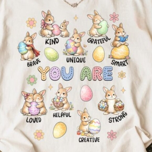 Easter Egg Bunny Teacher Shirt, Spring Teacher Tee - Picture 2 of 3